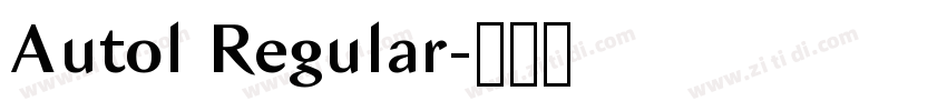 Autol Regular字体转换